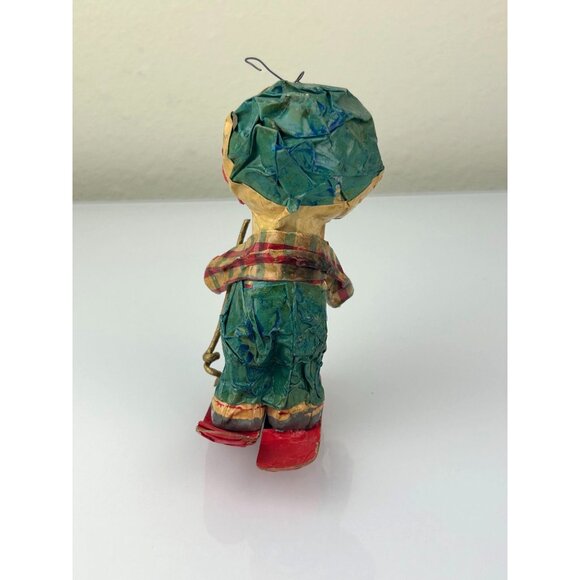Rare Paper Mache Raggedy Andy Skiing Ornament Vintage Handmade Christmas READ - Picture 6 of 16